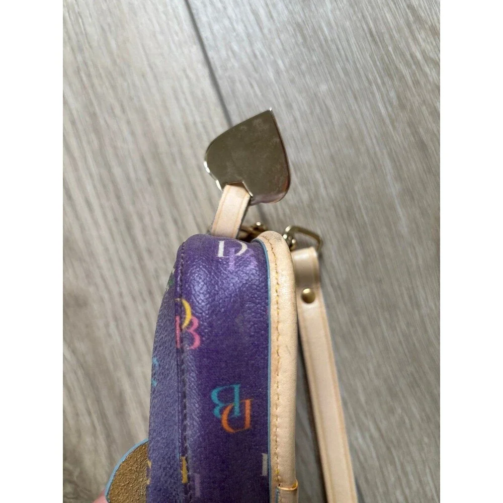 Vintage Dooney and Bourke Wristlet 90s Y2K Retro Boho Lilac colorway hangtag